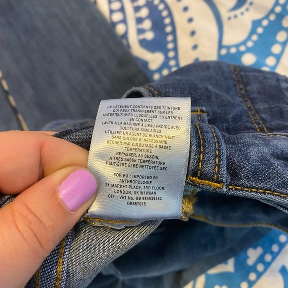 AWESOME!💙👖ANTHROPOLOGIE! HIGH RISE! DENIM LEGGING!👖💙27 3/4 28” PILCRO - Picture 9 of 13